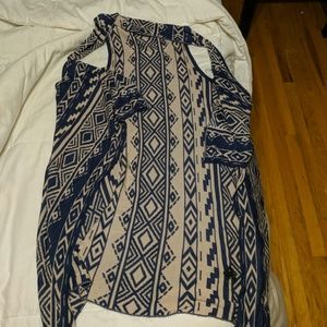 Blu Pepper draped open vest